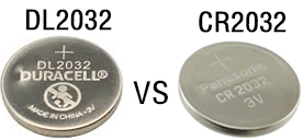 Difference between DL2032 and CR2032 battery
